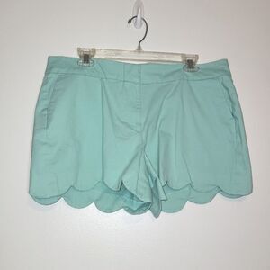 Crown & Ivy Mint Green Scalloped Shorts 14